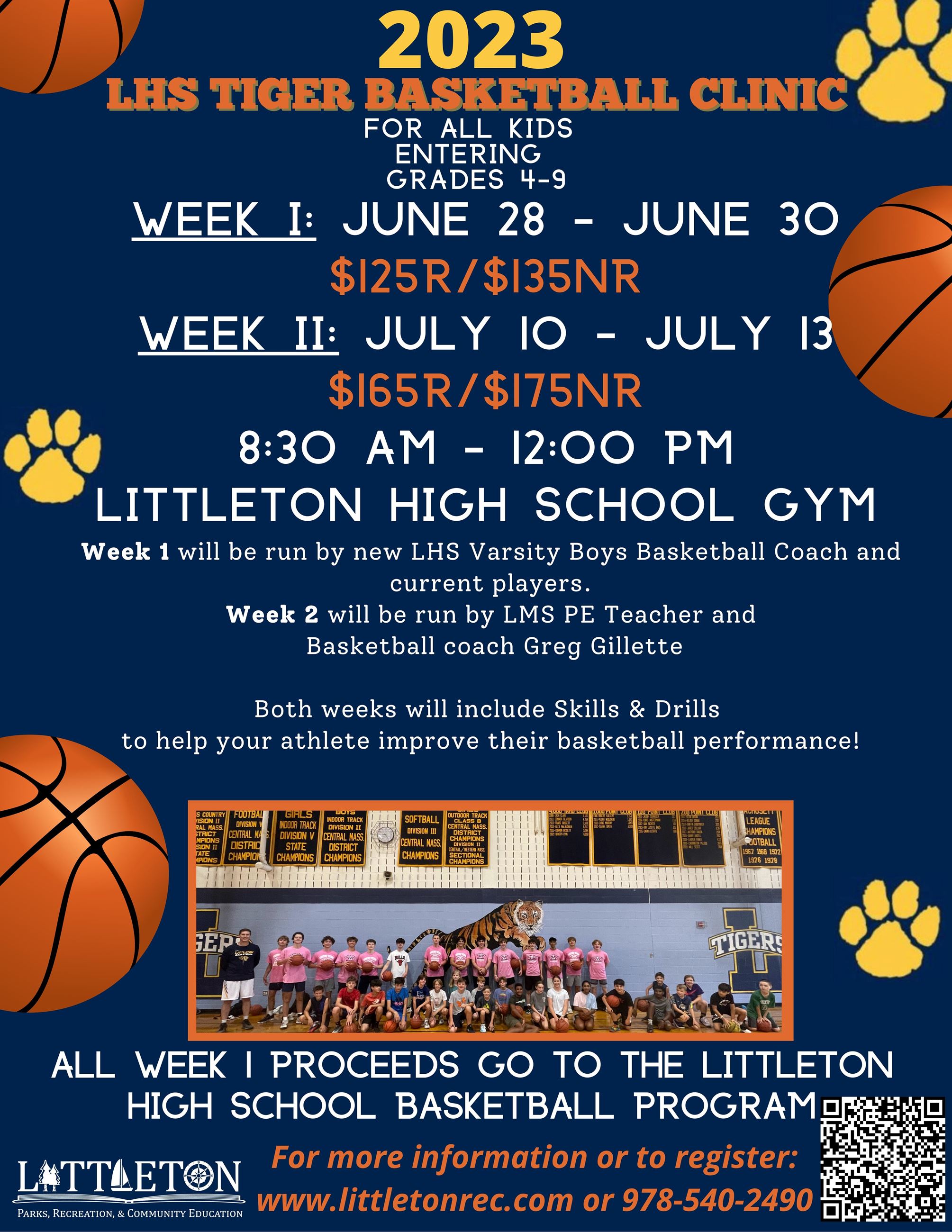 2023 LHS Hoops Clinic Flyer