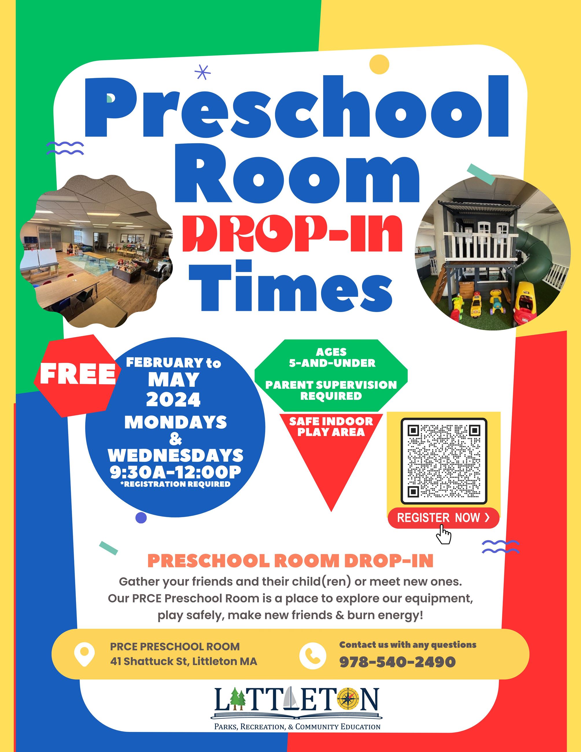 PRESCHOOL ROOM DROP-IN FLYER 2024