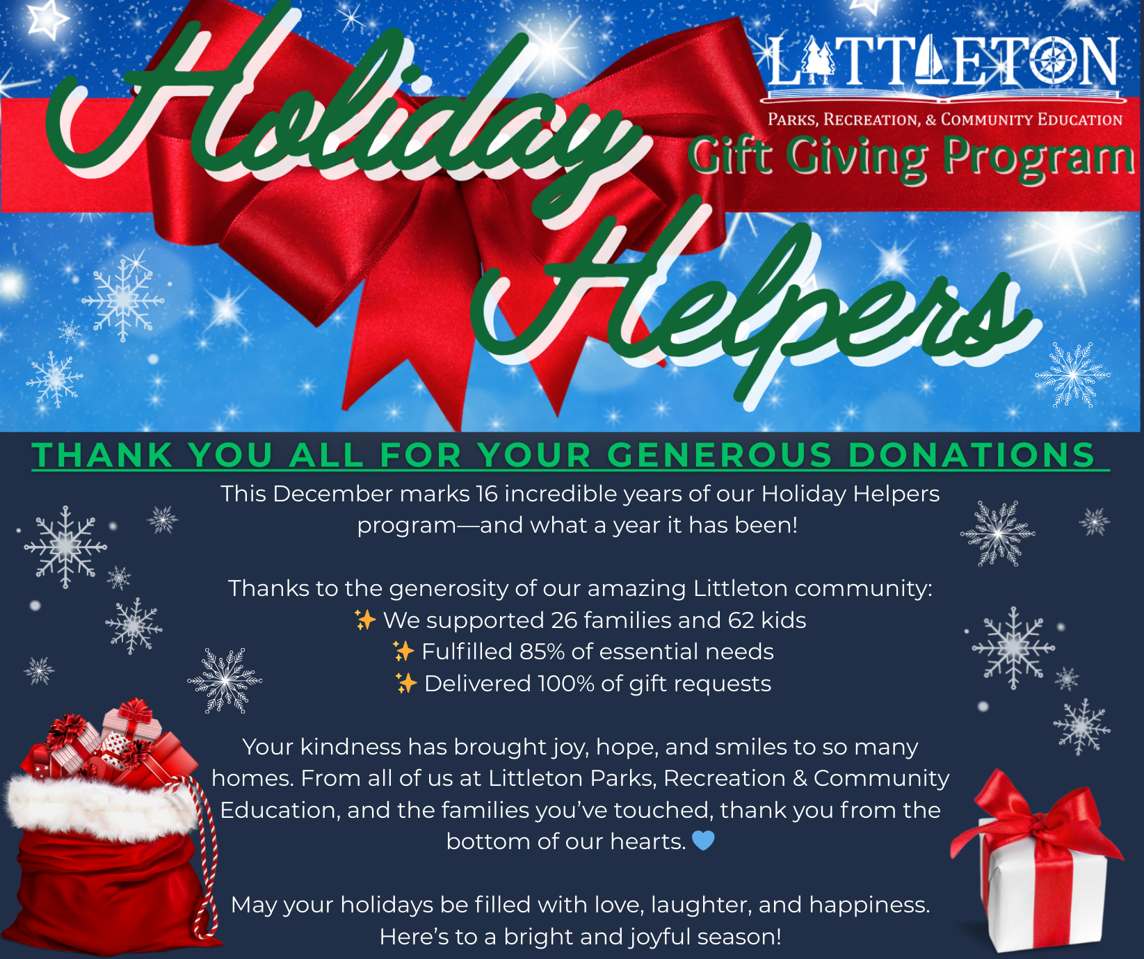 2025 Holiday Helpers Thank you post