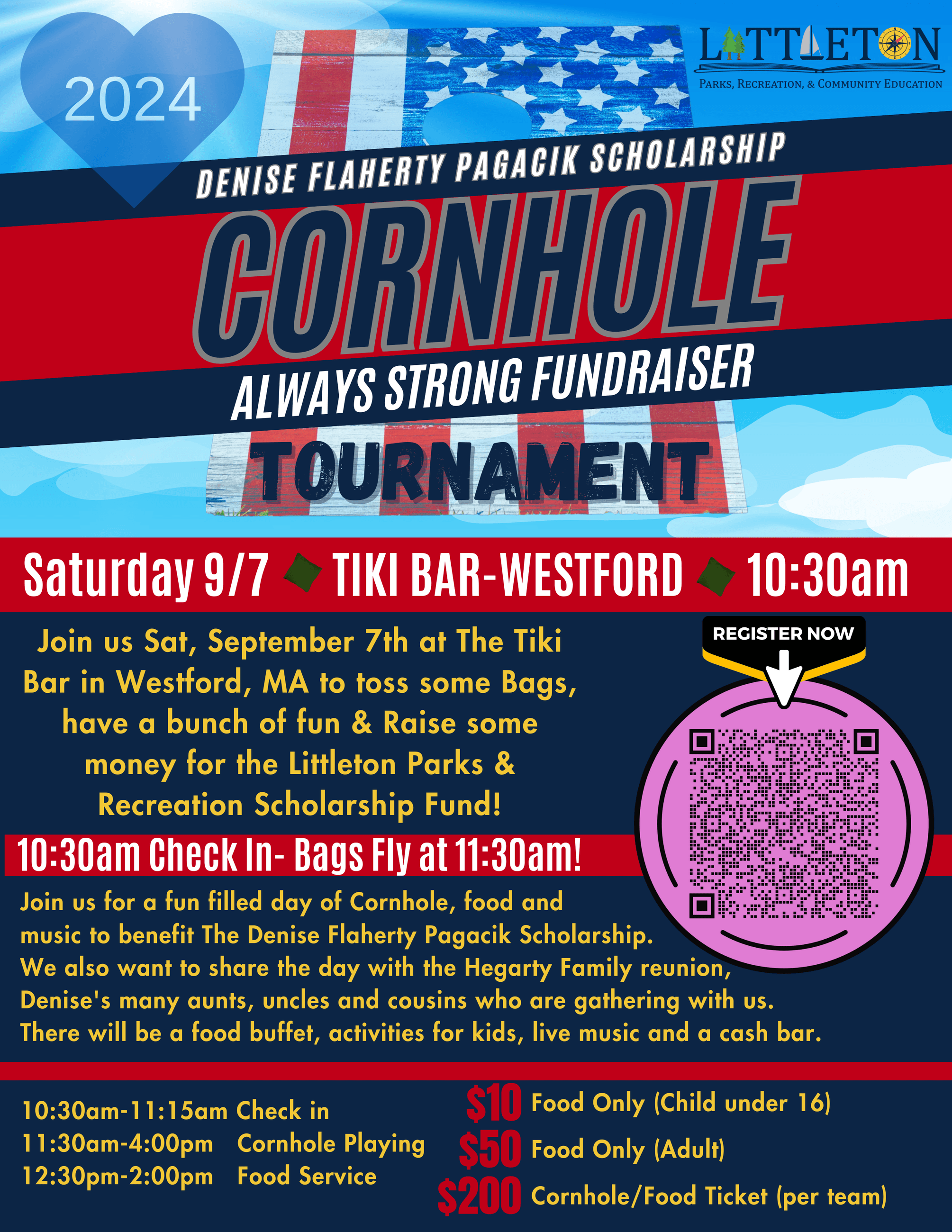 White and Red Minimalist Baseball Camp Tournament Flyer